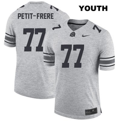 Youth NCAA Ohio State Buckeyes Nicholas Petit-Frere #77 College Stitched Authentic Nike Gray Football Jersey VN20O41PF